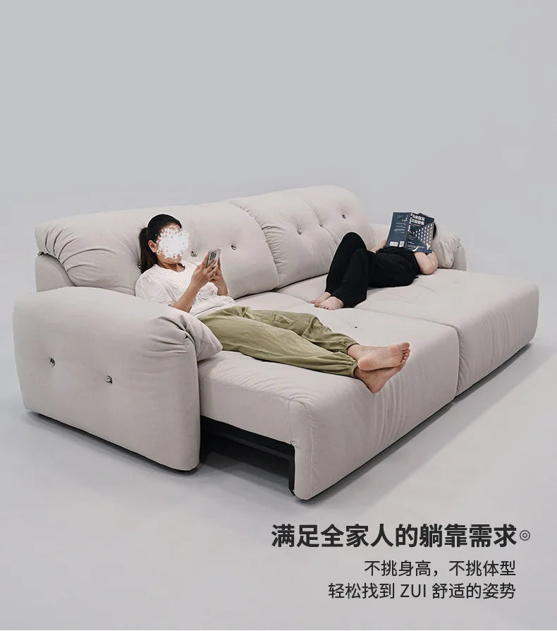 Cloud Electric Sofa Living Room Modern Simple Telescopic Fabric Lazy Multi-functional Sofa Bed Dual-purpose