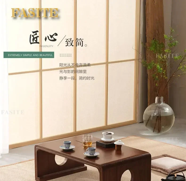 FashionJapanese Vintage Indoor Wood Furniture Asian Style Coffee Tea Living Room Low Table Rectangle 50*40cm Tatami