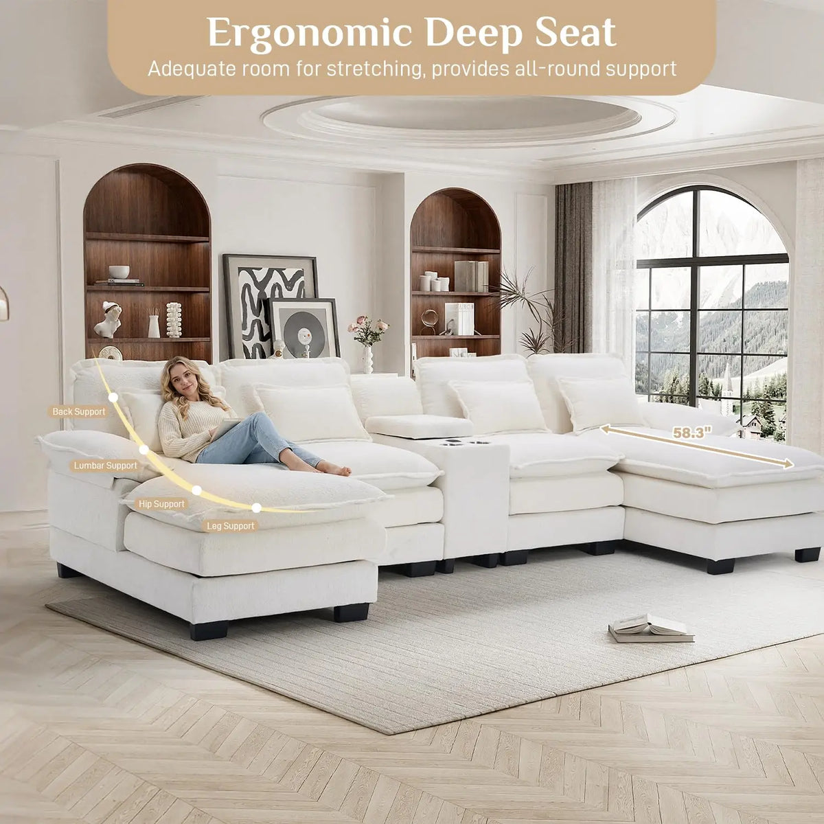 U Shaped Sectional Sofa 133