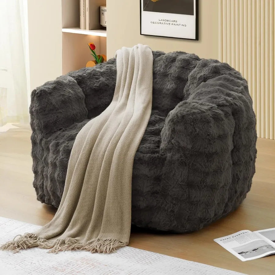 Giant Bean Bag Chair Oversized for Living Room or Bedroom Relaxation with Premium Memory Foam Filler and Durable Fabric Cover I