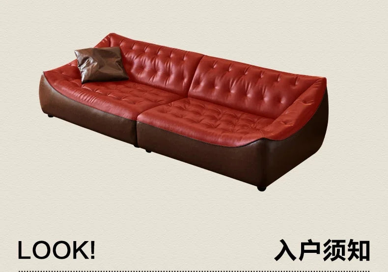 The original bean bag sofa, American retro style, oil wax leather, large sitting, deep, second-hand, first-hand leather, cowhide