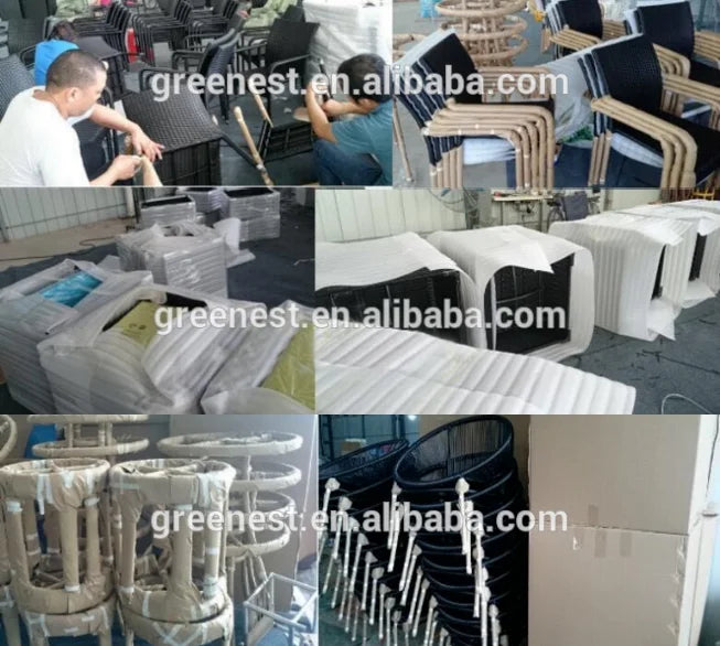 2022 Cheap Outdoor Rattan Dining Room Set Garden Space Saving Furniture