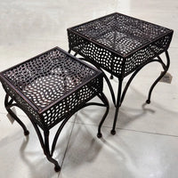 American country retro wrought iron flower pot frame balcony garden living room courtyard floor decoration flower stool
