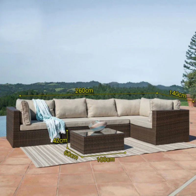 Imitation rattan sofa leisure courtyard garden sun room outdoor outdoor balcony corner waterproof