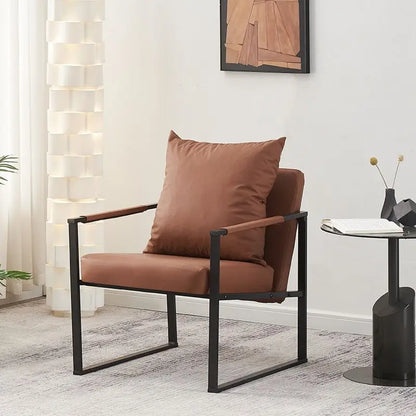Modern Accent Chair Ergonomic Lounge Chair with Carbon Steel Frame Breathable Comfort for Living Room Bedroom Office Cafe