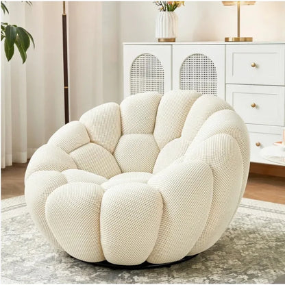 Modern Pumpkin Chair Luxury Bubble Sofa Single Lounge Seat Lazy Recliner for Bedroom Balcony Living Room Aesthetic Accent