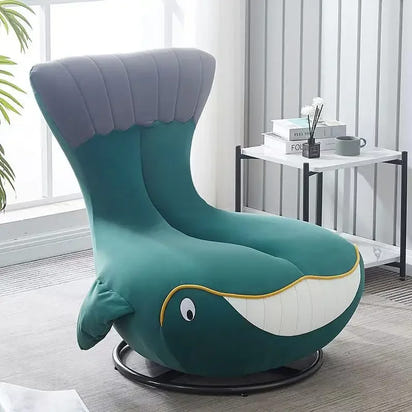 Rotating sofa chair Comfortable lazy single sofa Whale animal shark chair Small apartment room leisure