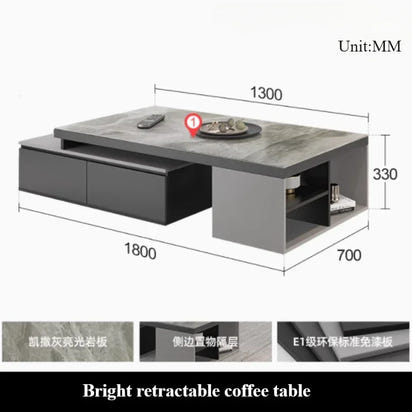 Extendable Nordic Luxury Coffee Table Multi Function Storage Sofa Modern Coffee Table Smart Design Beistelltisch Home Furniture