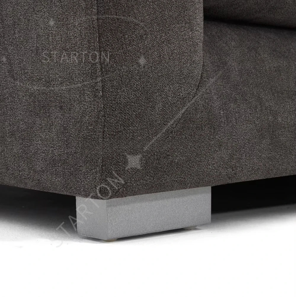 Modern Home Living Room Sofa Set White Linen Feather Cream Beige Fabric L Shaped Corner Modular Couches Sectional Sofa
