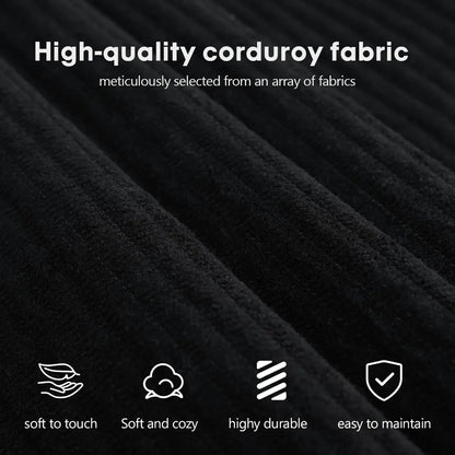 78.8" Modular Sofa Bed - 4-in-1 Convertible Design with Corduroy Fabric and High Density Sponge, Removable Cover and Fixed Frame