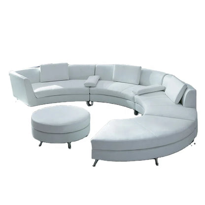 New Design Living Room Furniture Korean Style Sofa  Leather Leather Corner Sofa