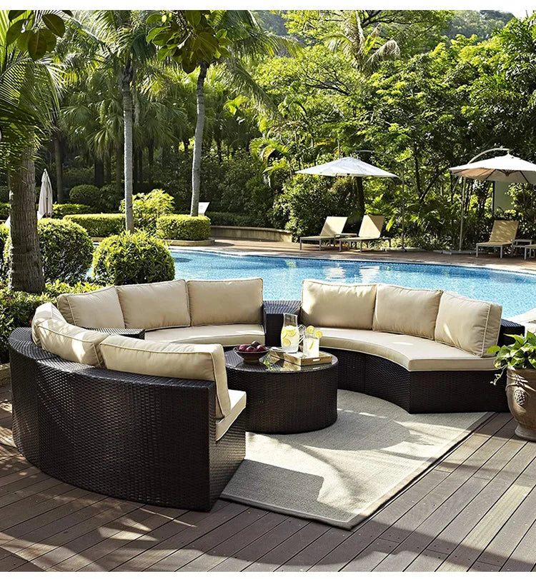 2022 Cheapest Garden Sofas Rattan Outdoor Furniture