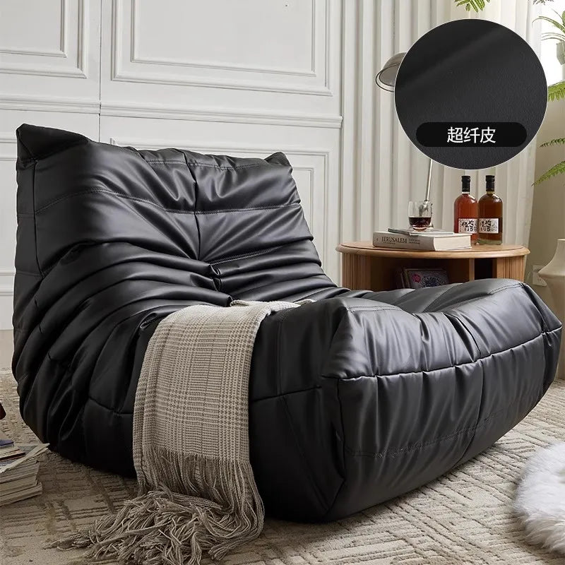 Caterpillar Togo Single Recliner Lazy Sofa Wabi-Sabi Style for Living Room Bedroom Balcony Leisure Reclining Sleep 78x103cm