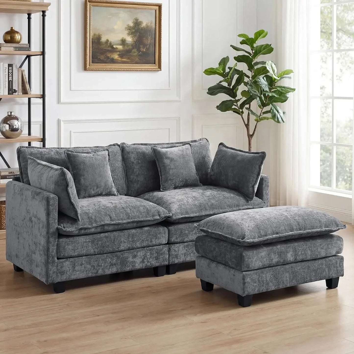 Sectional Couch, Comfy Cloud Modular Sectional Sofa, Deep Seat Modern Cloud Sofa, Modular Sofas for Living Room,, Customized