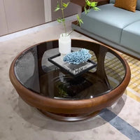 Table basse italienne minimaliste en bois massif, moderne, Simple, légère, de luxe, Style Wabi-Sabi, petite Table basse