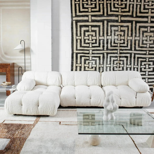 Sofa Combinations with Flexible Fabric Modules Furniture-Inspired Living Room Sofa Minimalist Style Comfortable