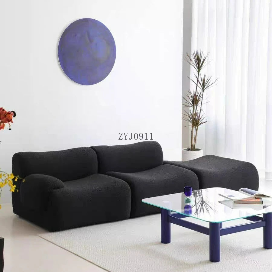 Cute, comfortable and high-quality living room cashmere compression sofa set furniture