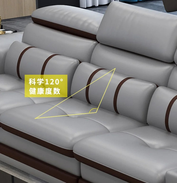 New Fashion L Shape Smart Massage Couch Living Room Furniture Leather Sofas