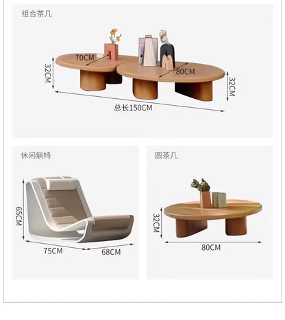 Outdoor sofa courtyard garden open-air balcony sofa leisure creative cloud deck chair combination homestay teak furniture