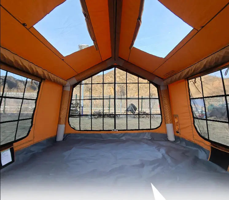 Outdoor Camping Tents for 3-4 People Fully Automatic Inflatable Marquee TC Cotton Camping Site Stargaze Canopies Canvas Marquee