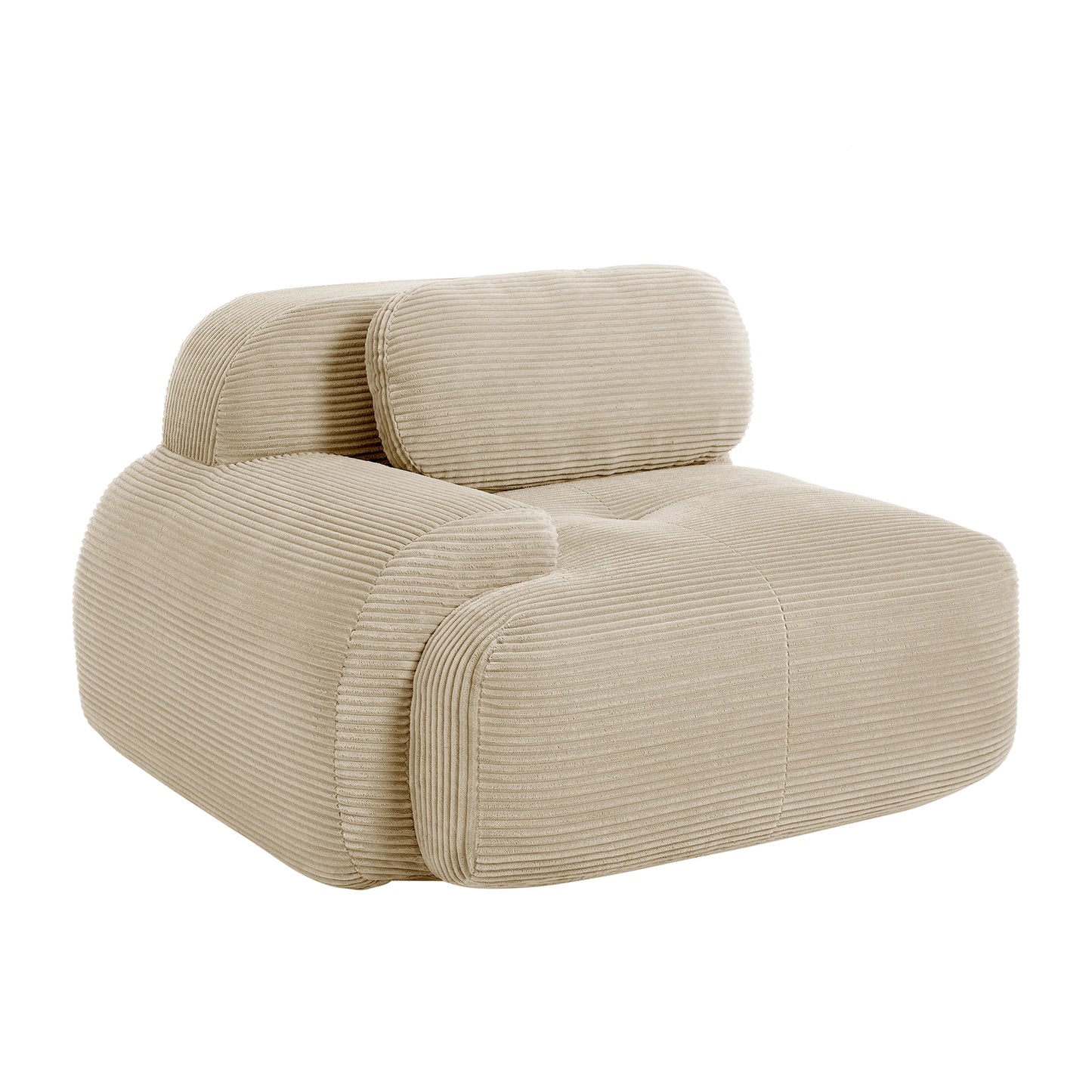 1piece Modern Lovely Sofa Without Armrests with Cushion, Living Room Furniture, Modular Corner Sofa, Premium Cordstock Fabric
