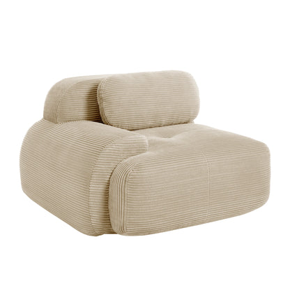 1piece Modern Lovely Sofa Without Armrests with Cushion, Living Room Furniture, Modular Corner Sofa, Premium Cordstock Fabric