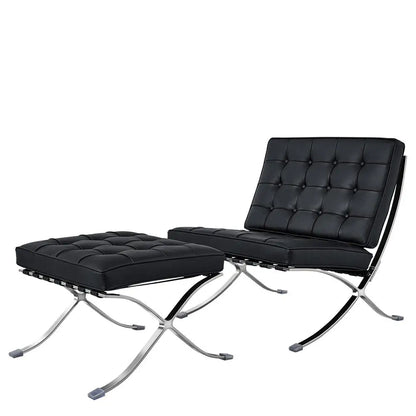 Mid Century Leather Lounge Chair, Club Seat Chair With Foldable Feature