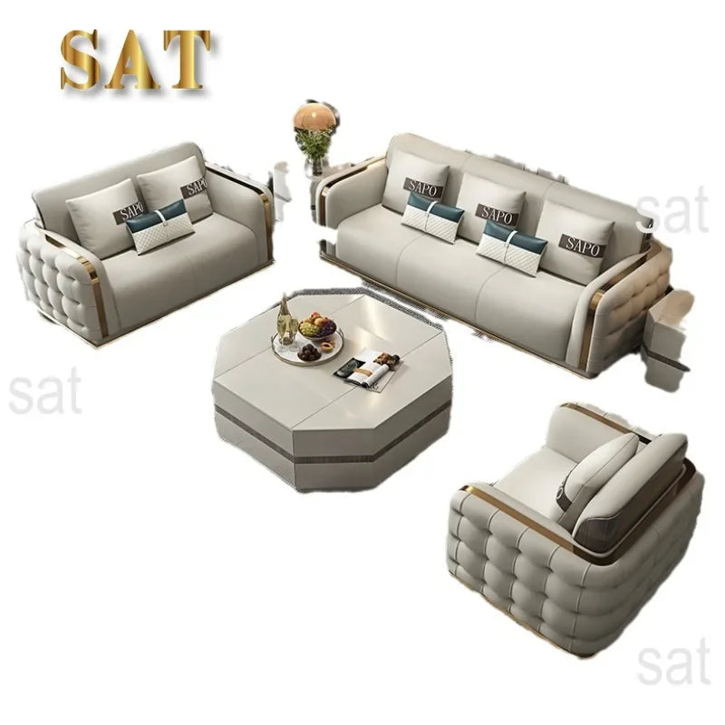 Hot Sales Living Room Furniture Home Furniture Modern Leather Couches Sectional Sofa Divano Camas Meuble De Salon
