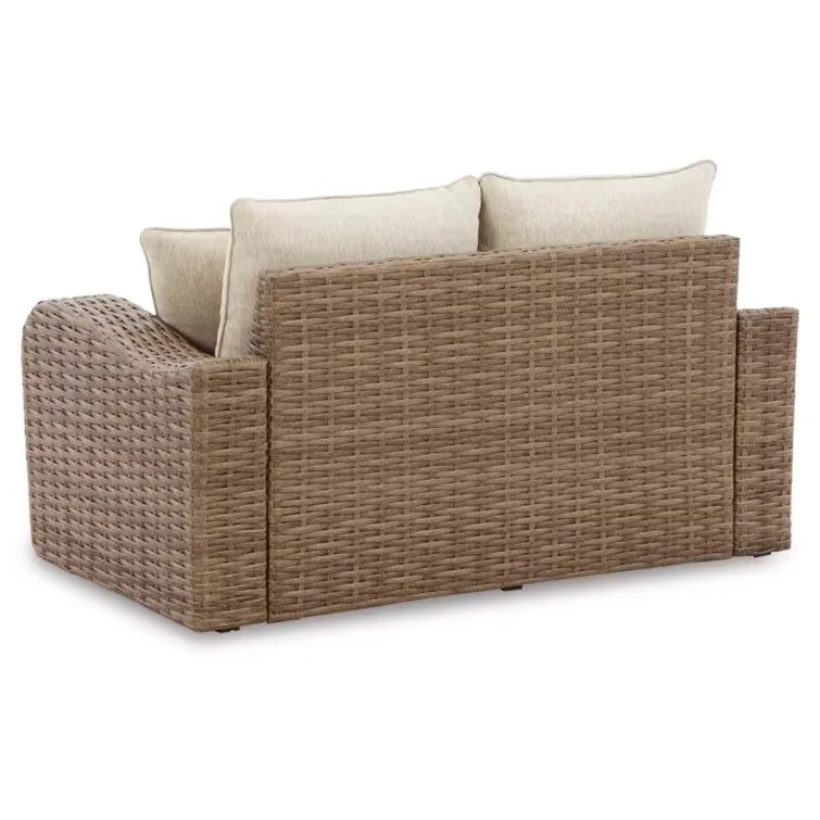 Nordic outdoor villa courtyard leisure sofa simple design milk tea shop cafe outdoor rattan combination furniture