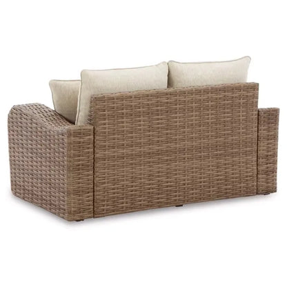 Nordic outdoor villa courtyard leisure sofa simple design milk tea shop cafe outdoor rattan combination furniture