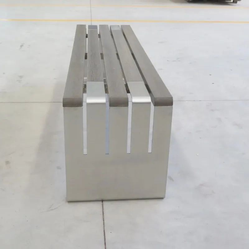 Banc d'extérieur une pièce confortable, norme européenne américaine, haute qualité, Design ergonomique, pour parc public, Long banc de jardin, Patio