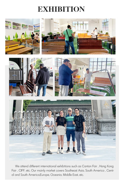 Banc urbain en métal au design moderne, mobilier de rue en bois pour parcs et lieux pour utilisation sur patio