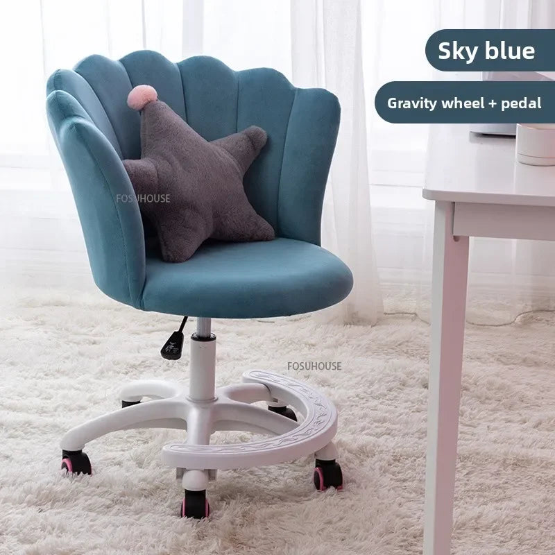 Nordic simple Bedroom Computer Chairs Home Backrest Chair Bedroom Swivel Chairs Dormitory Comfortable Sedentary Gaming Chair Z