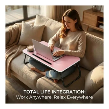 Laptop Bed Desk For Couch Sofa Large Lap Desk Tray Table With Cup Holder And Tablet Slot Portable Notebook Stand For Eating Wri