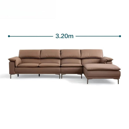 Fabric Sofa Set Living Room Furniture Modern Brown Color Leather Sofa