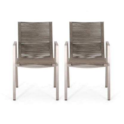 Steel Conversation Accent Furniture for Patio (Set of 2) for Porch, Backyard, Garden, Indoor