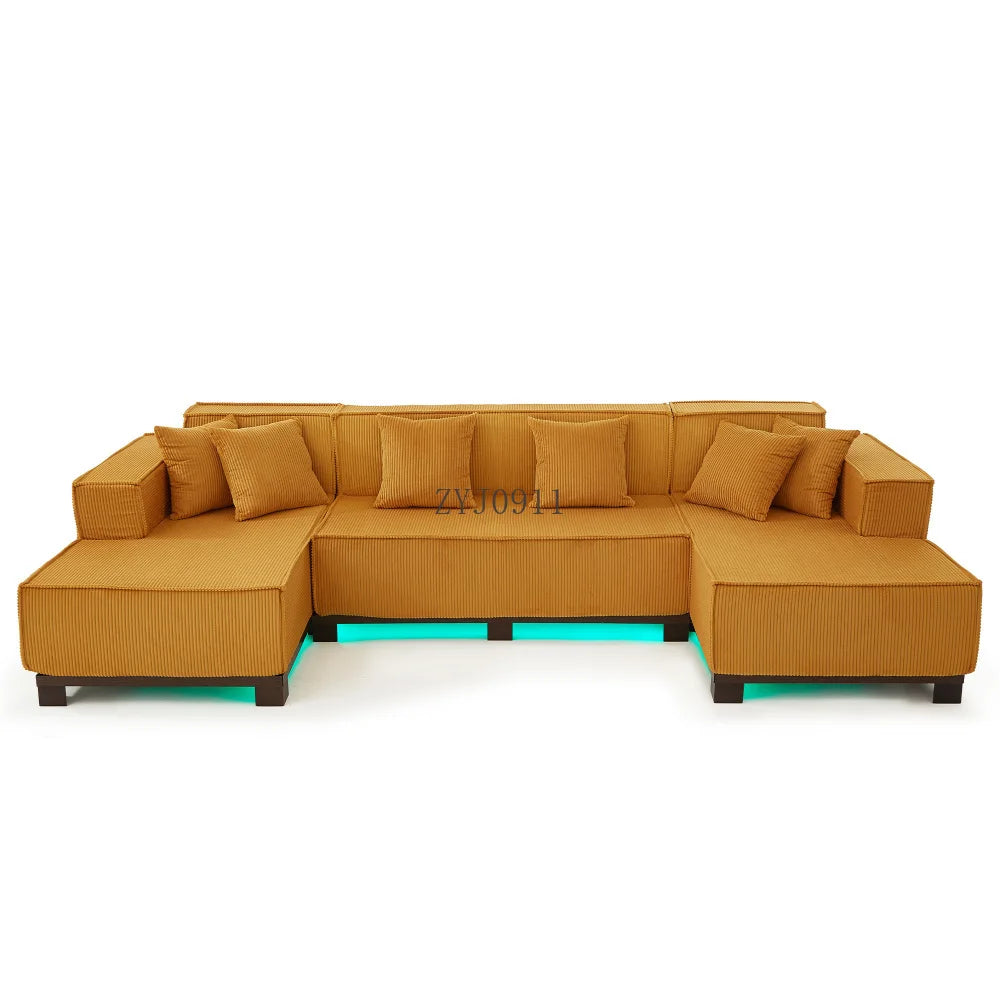 Modern U-Shaped Sectional Sofa 130
