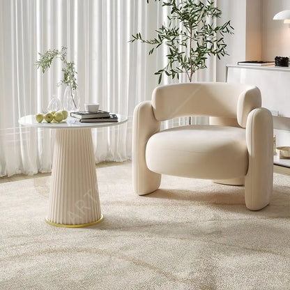 Negotiation Sofa Chair Living Room Furniture Sofas Cream Wind Balcony Single Sofa Nail Salon Beauty Salon Reception Lounge Area