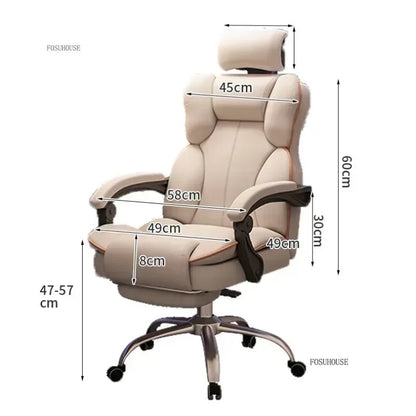 Ergonomic Office Gaming Chair Mobile Swivel Recliner Lounge Study Armchair Nordic Design Home Computer Chair