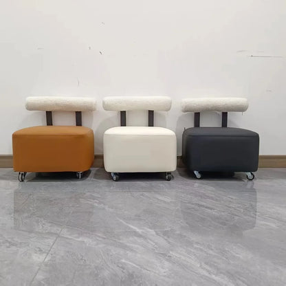 Household yo-stool simple shoe changing stool, backrest sofa pulley stool,  universal wheel rotating creative low stool