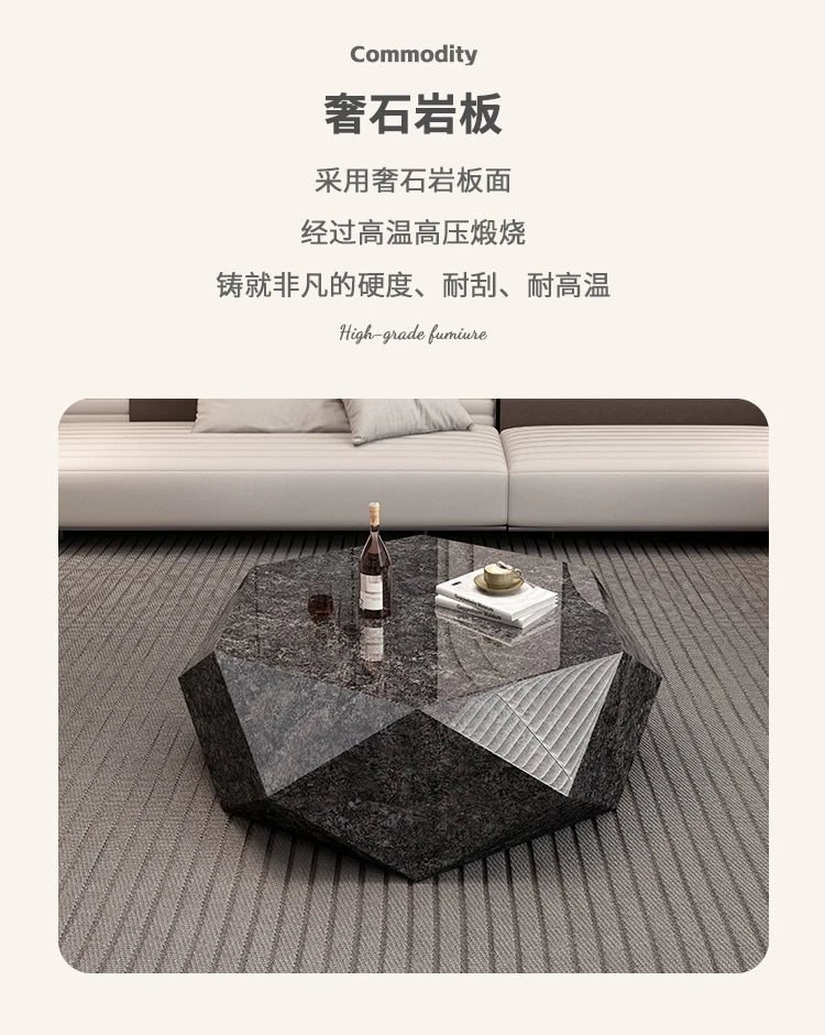 C1 gold diamond coffee table modern simple special-shaped light luxury living room home