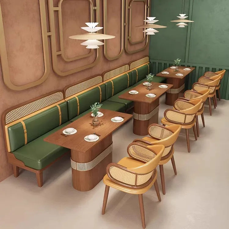 Card seat sofa cafe noodle shop western restaurant table and chair combination commercial