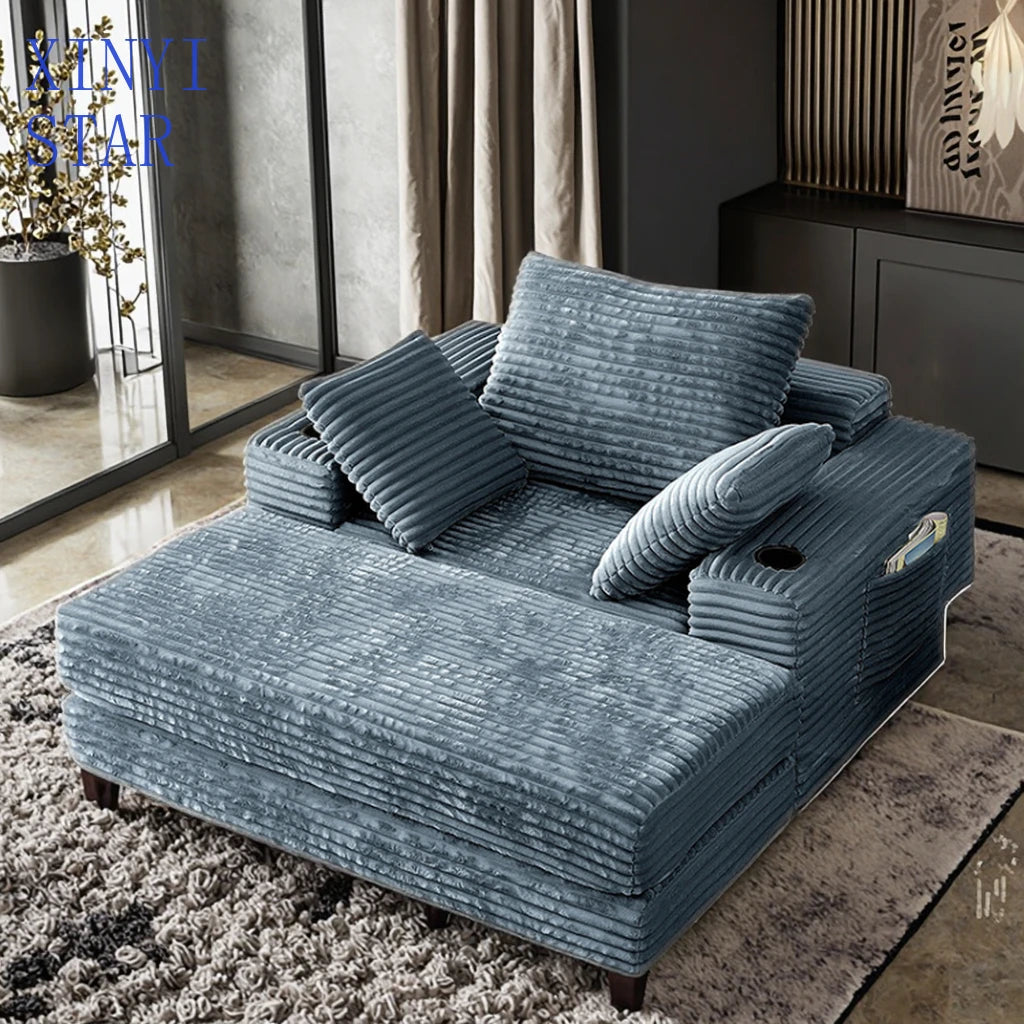 Small Apartment Living Room Designer Lamb Fleece Fabric Sectional Sofa Set Stylish Ancient Middle Module Combination Vacuum