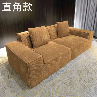 AAModern Vacuum Compression Living Room Lazy Sofa Light Luxury Furniture Corduroy Sponge Filling Multi-Person Sofa Customization