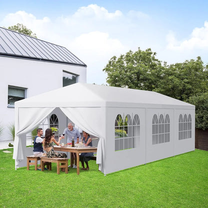 10x30 Party Tent Outdoor Canopy Tents for Parties with 8 Removable Sidewalls Heavy Duty Waterproof Gazebo Shelter, Customized