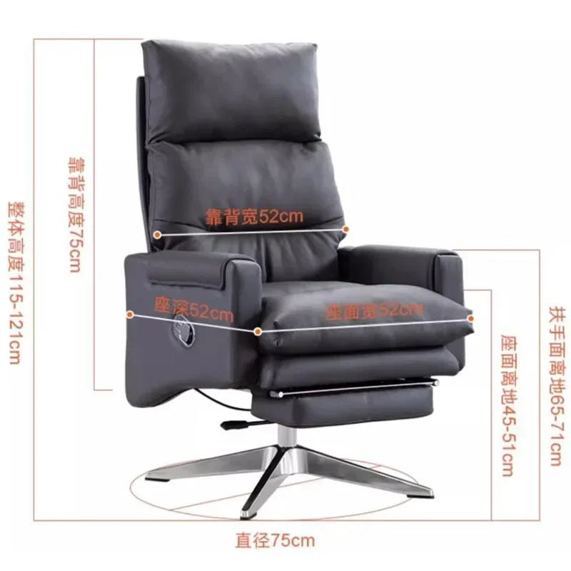 Armchair Ergonomic Office Chairs Meeting Boss Modern Recliner Office Chair Swivel Adjustable Office Furniture Silla Oficina LLOC