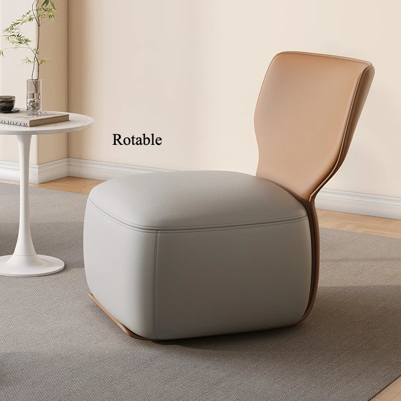 Single Sofa Chair Cream Wind Lazy Sofa Backrest Small Chair Living Room Balcony Leisure Chair Luxury Modern Sofa Furniture