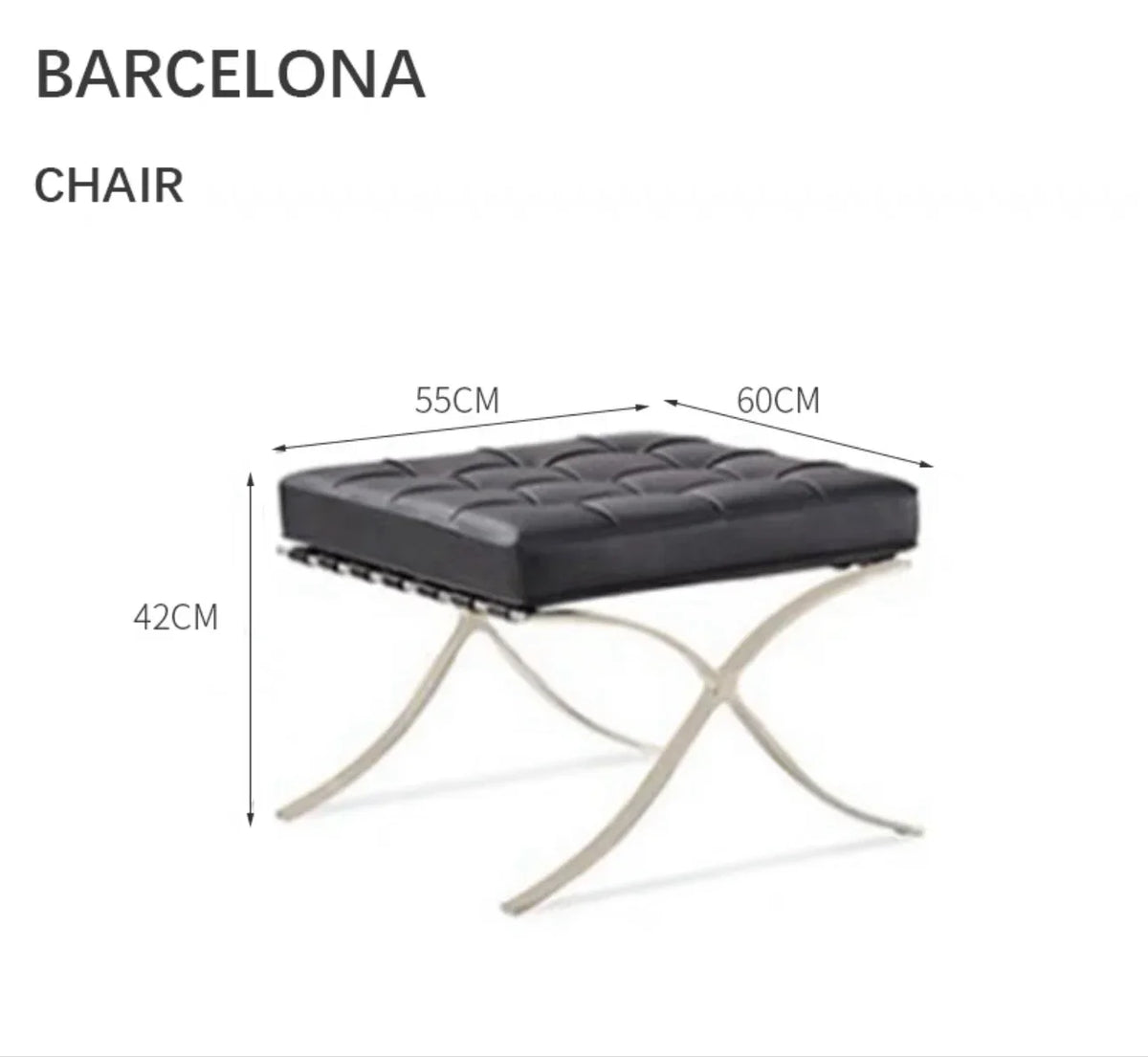 Nordic Bacelona Chair Single  Balcony Antique Metal Style Living Room Office Negotiation Chair Designer Leisure