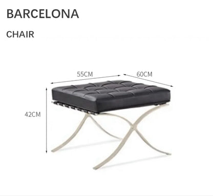 Nordic Bacelona Chair Single  Balcony Antique Metal Style Living Room Office Negotiation Chair Designer Leisure