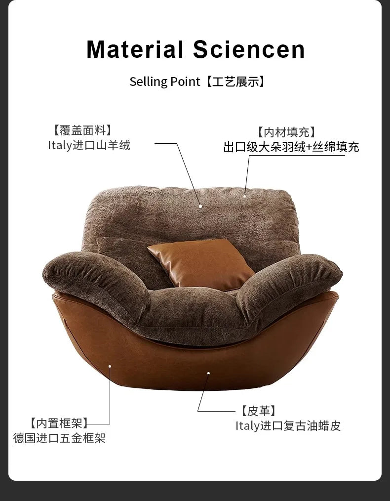 Y  Nordic Creative Modern Simple Living Room Leisure Chair Sofa Lounge Chair Sofa Bedroom Premium Chair